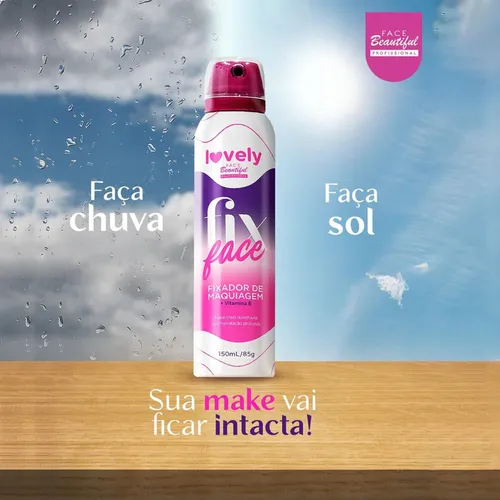 Spray Fixador de Maquiagem Lovely 150ml - FACE BEAUTIFUL