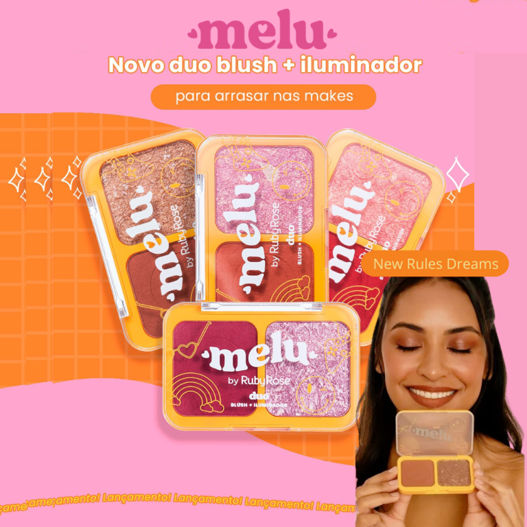 Paleta Duo Blush + Iluminador Highlighter Melu 6g - RUBY ROSE
