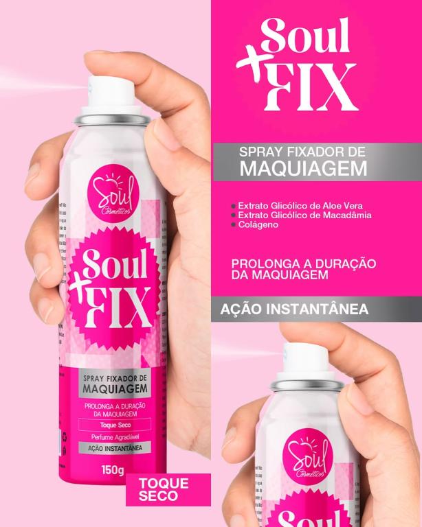 Spray Fixador de Maquiagem Soul+Fix 150ml - SOUL