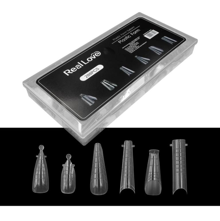 Molde F1 Box Mix Alongamento Poligel 288 peças - REAL LOVE