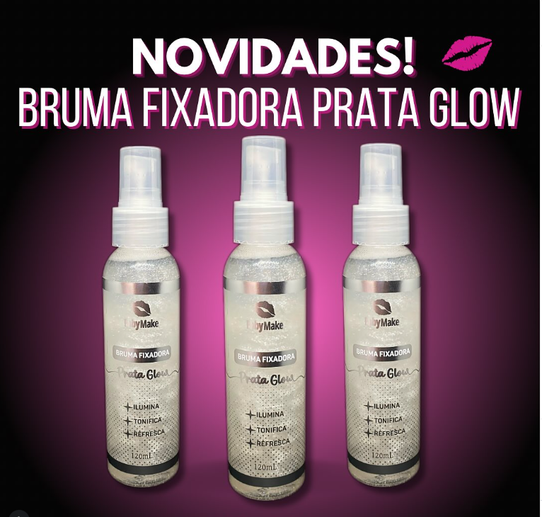 Bruma Fixadora Prata Glow 120ml - FABYMAKE