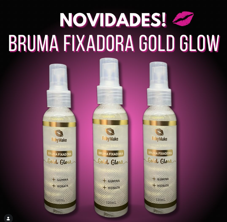 Bruma Fixadora Gold Glow 120ml - FABYMAKE