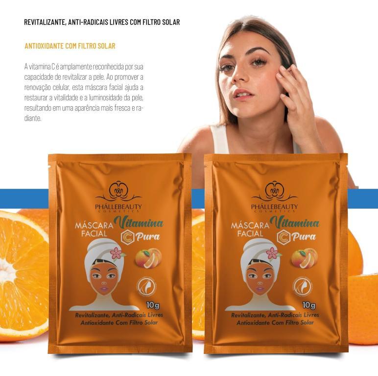 Mascara Facial Vitamina C Sachê 10g - PHALLEBEAUTY