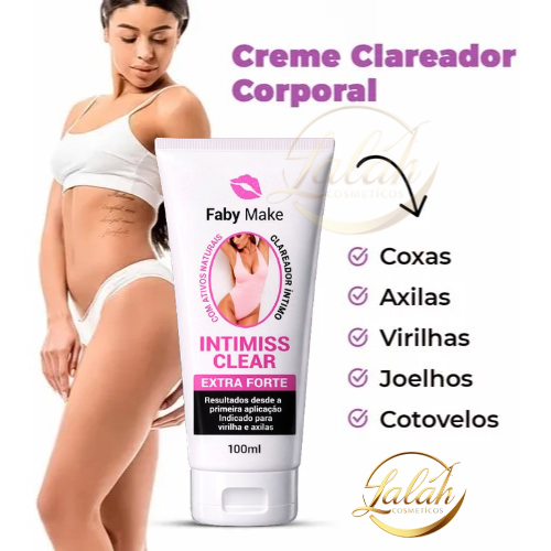 Creme Clareador Intimiss Clear Extra Forte 100ml - FABY MAKE