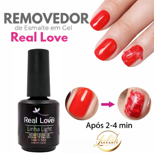 Removedor de esmalte em gel 15ml - REAL LOVE