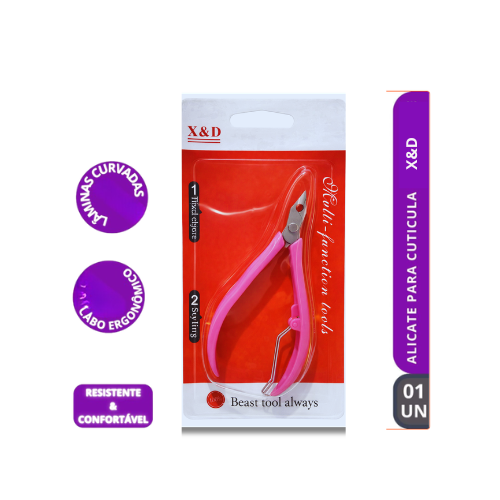 Alicate de Cuticula Cabo de Plastico - X&D
