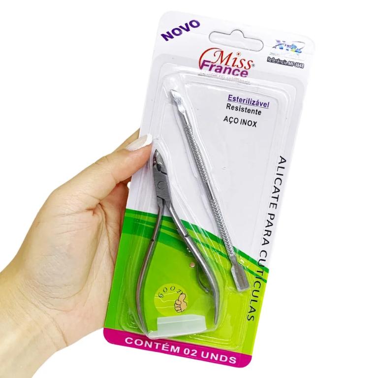 Kit Manicure Alicate + Desencravador Inox - MISS FRANCE