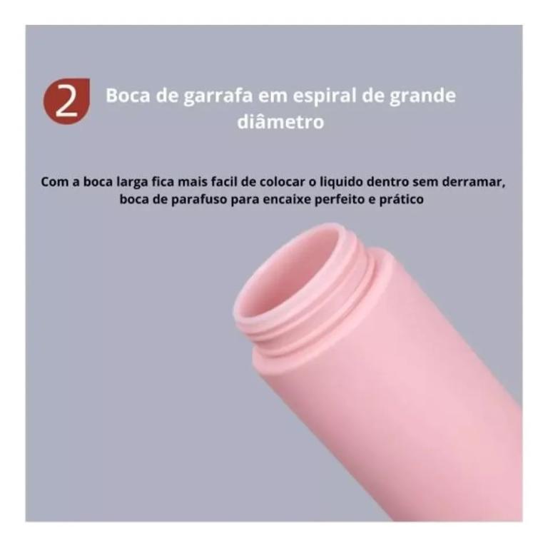 Frasco Pump Espumador cor Rosa 120ml