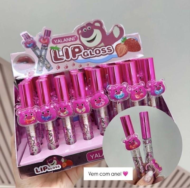 Lip Gloss Ursinho com anel - YALANNI