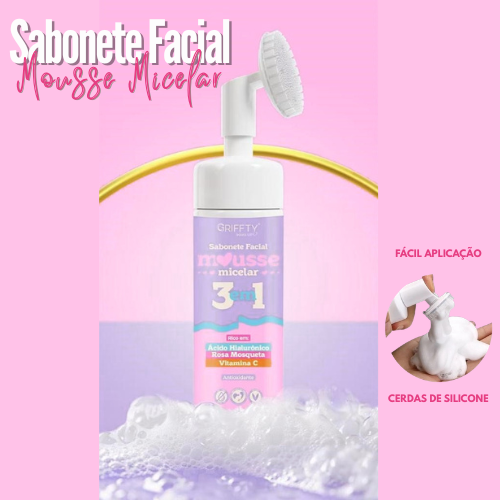 SABONETE MOUSSE MICELAR 3 EM 1 150ML - GRIFFTY