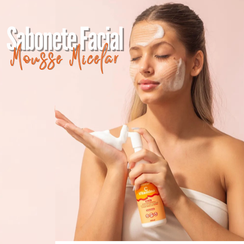 SABONETE MOUSSE MICELAR VITAMINA C 150ML - GRIFFTY