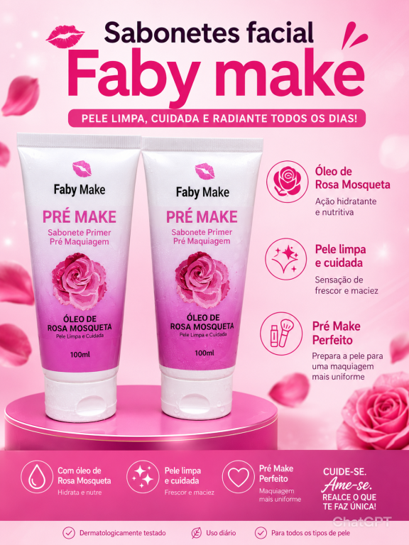 Sabonete Primer PRE-MAKE 100ml - FABY MAKE