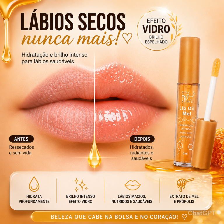 Gloss Lip Oil Mel 4ml - DPINK