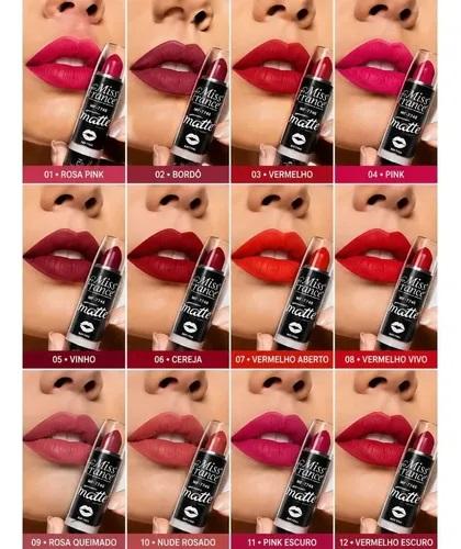 Batom Bastão Matte Lipstick - MISS FRARNCE
