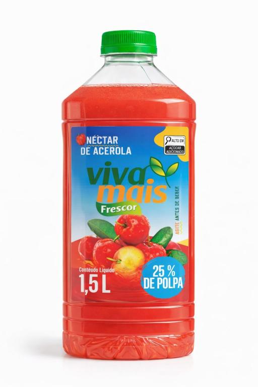 NECTAR DE ACEROLA VIVA MAIS FRESCOR - GARRAFA PET 900ML
