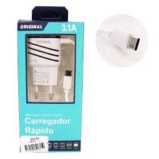 ZY192-C CARREGADOR UNIVERSAL DE CELULAR COM 2 ENTRADA USB COM CONXAO TYPE-C COM CABO DE MARCA ECOODA