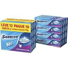 CREME DENTAL SORRISO 70GR TRIPLA LIMPEZA COMP L12 P10 2679