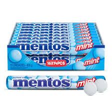 CONFEITO MASTIGAVEL MENTOS MENTA 16X1 R0001$