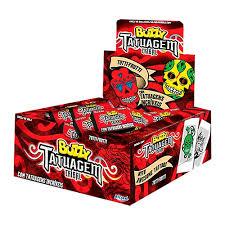 CHICLE BUZZY TATTOO TRIBAL MORANGO 20X90UN