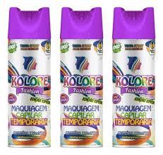 TINTURA COLORIDA TEMPORARIA SPRAY P/ CABELO KOLORE ROXO 125ML