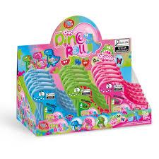 CHICLETE DINO ROOL   CX 20 DISPLAY C/ 15  UNIDADES 15g  MORANGO , MELANCIA ,BLUBERRY