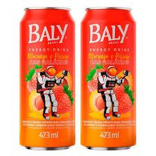 Baly Brasil Morango e Pessego 473ml Lata