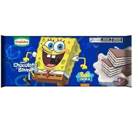 BISCOITO WAFER CHOCOLATE E BAUNILHA ORQUIDEA 90G (50UN)