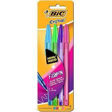 CANETA BIC CRISTAL FASHION CORES VIVAS 4 CORES 6X4 -SM-