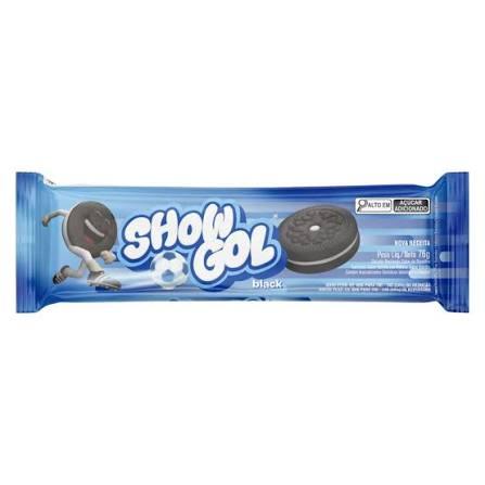 BISCOITO RECHEADO SHOW GOL BLACK BAUNILHA 36X76G