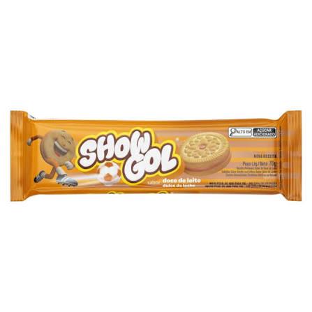 BISCOITO RECHEADO SHOW GOL DOCE DE LEITE 36X76G