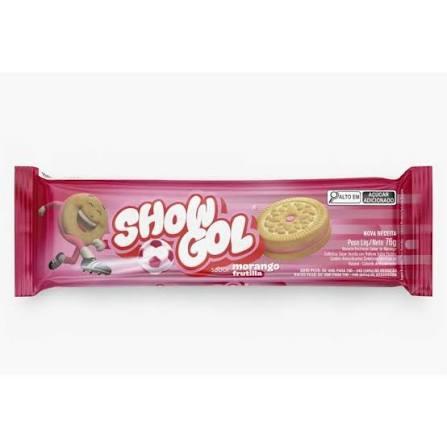 BISCOITO RECHEADO SHOW GOL MORANGO 36X76G