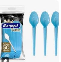 COLHER SOBREMESA BOMPACK AZUL C/50 UN