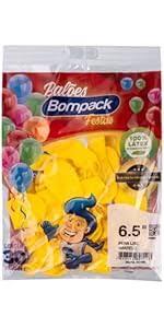BALAO LISO N7 BOMPACK AMARELO C/30