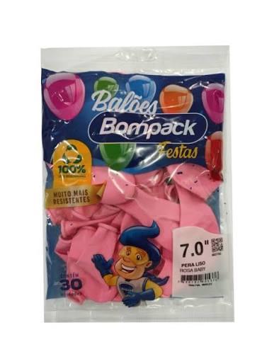 BALAO LISO N7 BOMPACK ROSA BABY C/30