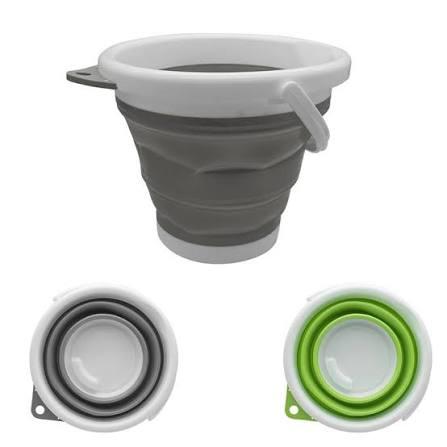 BALDE RETRATIL 6,7 L PLASTICO TPR E PP 33 CM X 33,5 CM X 21,5 CM