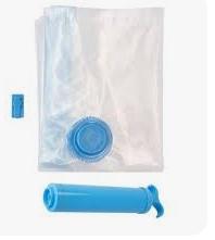 KIT 6 PCS SACO A VACUO BOMBA PLASTICO PET E PE 60 CM X 80 CM X 0,01 CM