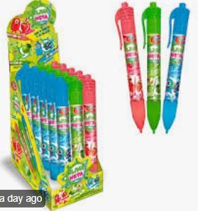 BALA LIQUIDA SLIME NETA 7g CX 20 DISPLAYS C/ 15 UNIDADES MORANGO, MIRTILO E MAÇA VERDE