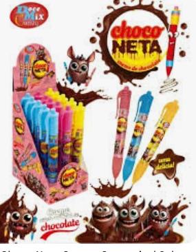 CANETA CHOCO NETA 7g CX 20 DISPLAYS C/ 15 UN. SABOR CHOCOLATE