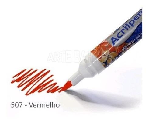 CANETA ACRILPEN VERMELHO FOGO PTC 10