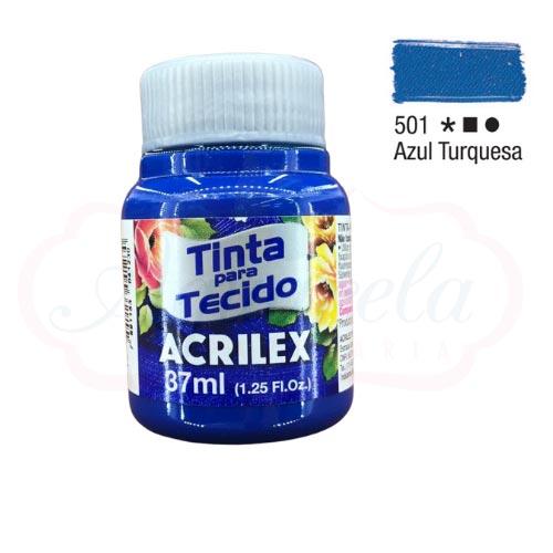 TINTA DE TECIDO AZUL TURQUESA 501 37ML PTC 12