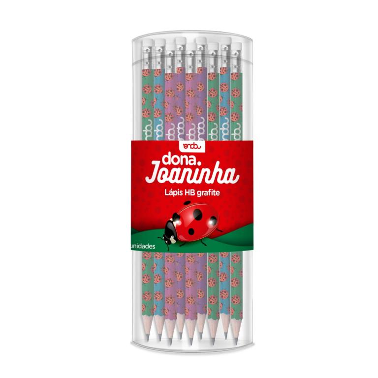 LAPIS HB COM BORRACHA JOANINHA PCT 72UNI