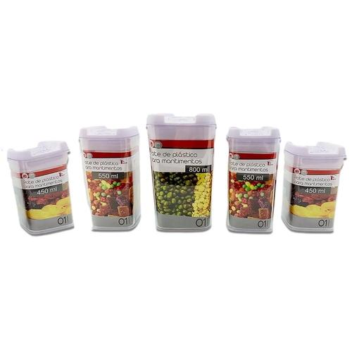 POTE DE ACRILICO COM VEDACAO MANTIMENTO 550ML UNI