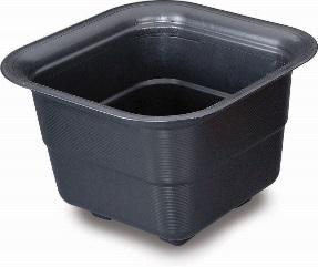 JARRO DE PLANTA QUADRADO PEQUENO PRETO UNI