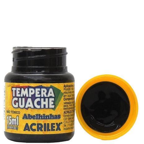 TINTA GUACHE PRETO  15ml CAIXA 12 UNI