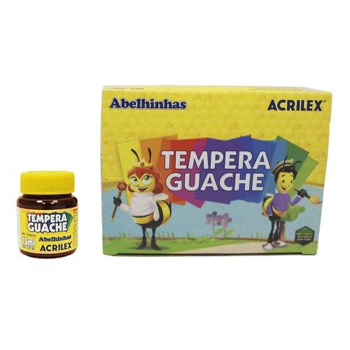 TINTA GUACHE MARROM  15g CAIXA 12 UNI