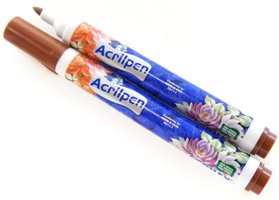 CANETA ACRILPEN MARROM PTC 10