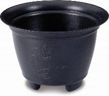 JARRO DE PLANTA REDONDO PEQUENO PRETO UNI