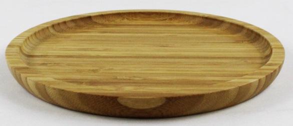 BANDEJA DE MADEIRA REDONDA 20x20CM REF 1327