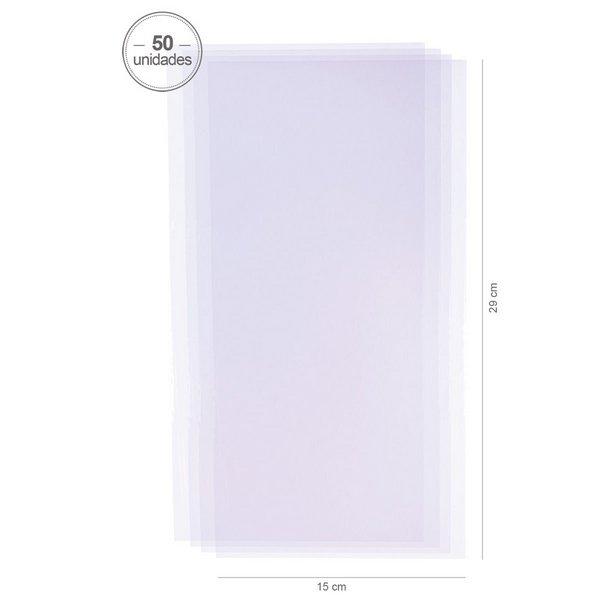SACO TRANPARENTE 15X29CM  EMBALAGEM 5 COM 50UNI
