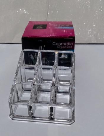 PORTA MAQUIAGEM ACRILICO 9 COMPARTIMENTOS UNI